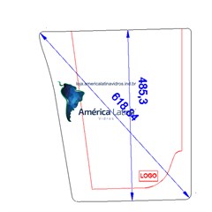 PARABRISA LATERAL DIREITO INFERIOR RETROESCAVADEIRA JCB 3CX / 4CX - 82780142