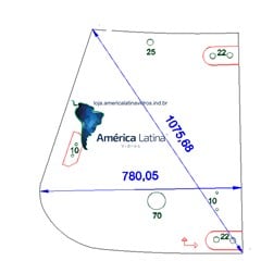 LATERAL TRASEIRA SUPERIOI ESQUERDA RETROESCAVADEIRA CASE 580N / 580 SUPER N - 84339224 / 84261871