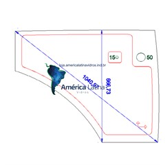 INFERIOR PORTA ESQUERDA RETROESCAVADEIRA CASE 580M - 338426A1