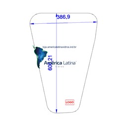 PARABRISA LATERAL DIREITO INFERIOR RETROESCAVADEIRA RANDON RD406B / RK406B - 219000803
