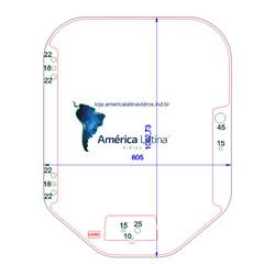 PORTA/PARABRISA (COM FURO PARA - BOBCAT - S570 - 0