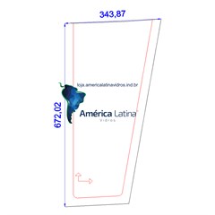 PARABRISA LATERAL ESQUERDO INFERIOR RETROESCAVADEIRA JOHN DEERE 310K / 310L - T275631