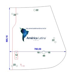 LATERAL TRASEIRO SUPERIOR DIREITO RETROESCAVADEIRA CASE 580N - 48062748