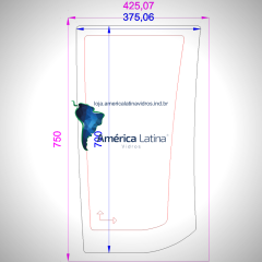 PARABRISA LATERAL ESQUERDO INFERIOR PULVERIZADOR NEW HOLLAND / CASE SP2500 / Patriot 250 / Patriot 3