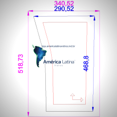 PARABRISA LATERAL DIREITO INFERIOR TRATOR VALTRA BM120 / BM100 / BH180  - 81471500