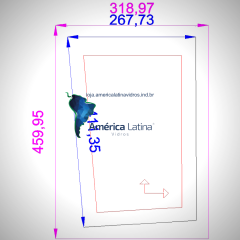 PARABRISA LATERAL DIREITO INFERIOR TRATOR VALTRA BH180 / BH185i / BH205i / BM125i  - 83828000
