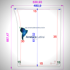 PARABRISA LATERAL DIREITO INFERIOR TRATOR JOHN DEERE 6415 / 6615 / 6300 / 7500 / 6110 / 7505 / 6600