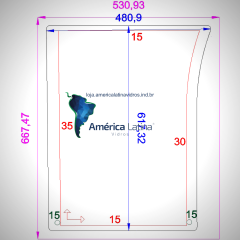 PARABRISA LATERAL ESQUERDO INFERIOR TRATOR JOHN DEERE 6415 / 6615 / 6300 / 7500 / 6110 / 7505 / 6600