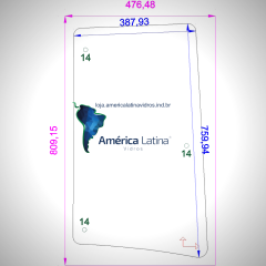 LAT TRAS ESQ ENTRE FUROS 584MM - JOHN DEERE - 6415 / 6615 / 6300 / 7500 / 6110 / 7505 / 6600 / 6180J