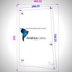LATERAL TRASEIRA ESQUERDA TRATOR JOHN DEERE 6415 / 6615 / 6300 / 7500 / 6110 / 7505 / 6600 / 6180J /
