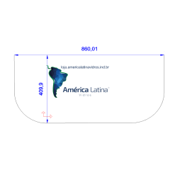 INF DO PARABRISA LARGURA 860MM - VOLVO - LG6150E / ECL140 / ECL360 / EC210 / EC140 / EC240 / EC360 /